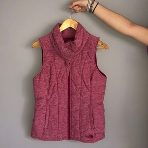 purple/pink north face vest women’s size medium